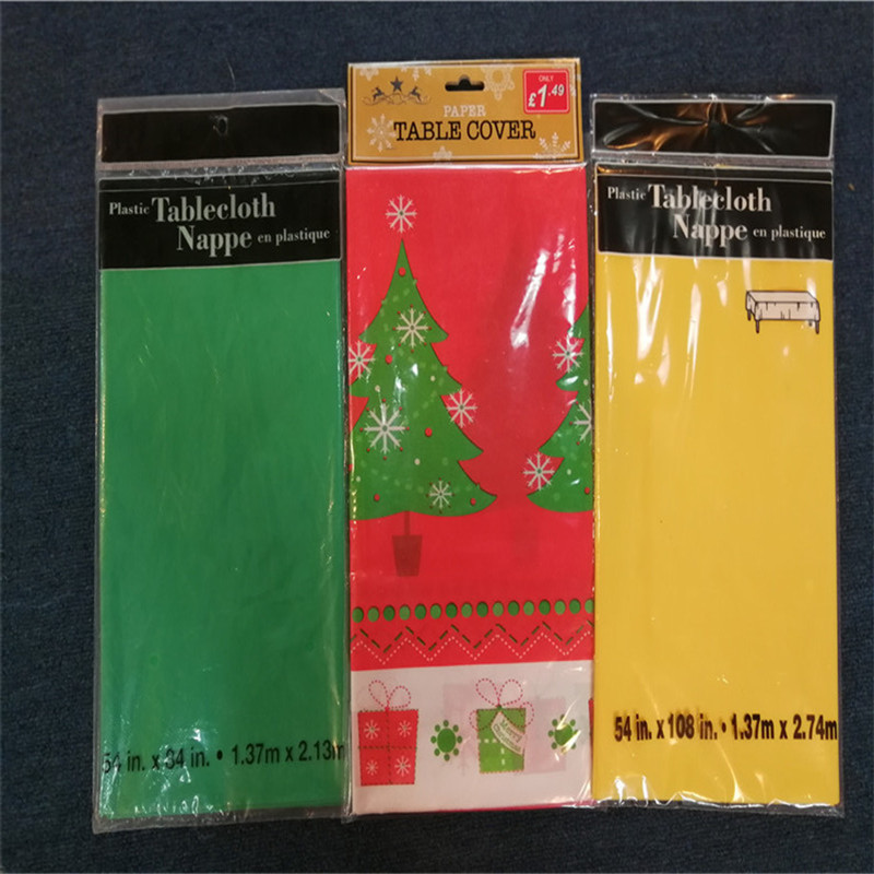 注文のサイズおよび色のクリスマスの日のテーブルクロスポリエステル生地の長方形のテーブルクロス